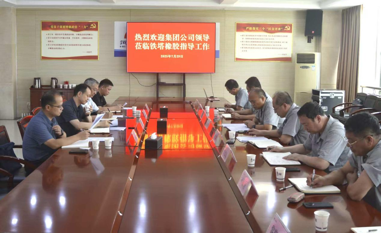 集團(tuán)公司領(lǐng)導(dǎo)蒞臨開(kāi)封鐵塔橡膠調(diào)研指導(dǎo)